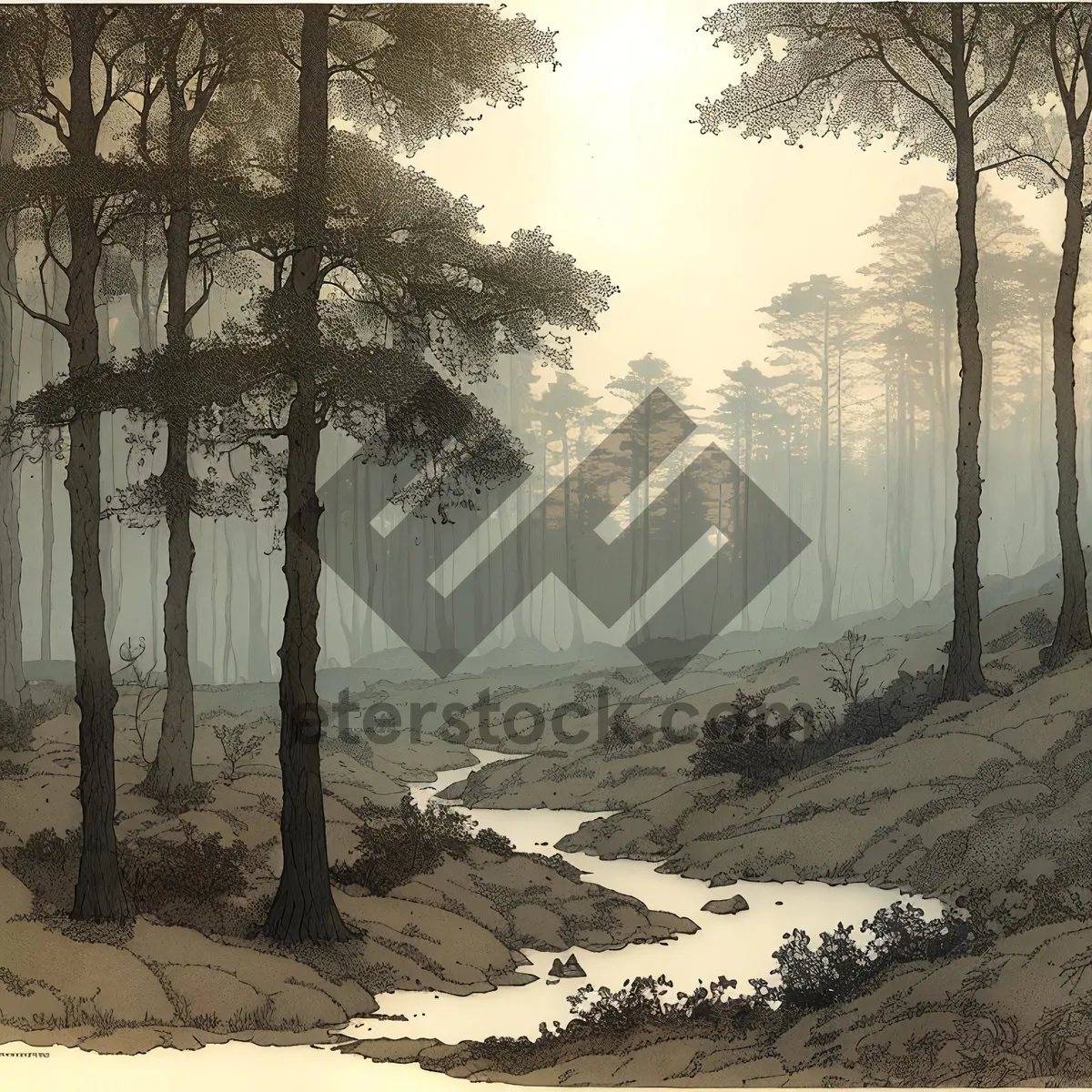 Picture of Winter Wonderland: Majestic Snowy Forest Landscape