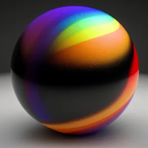 Globular Earth Art: Symbolic 3D Planet in Colorful Design