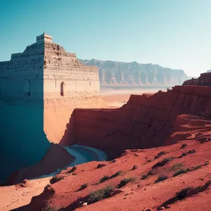 Sandy Desert Canyon: Majestic Stone Landscape