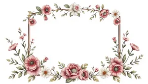 Vintage floral pattern with ornate decoration and retro design