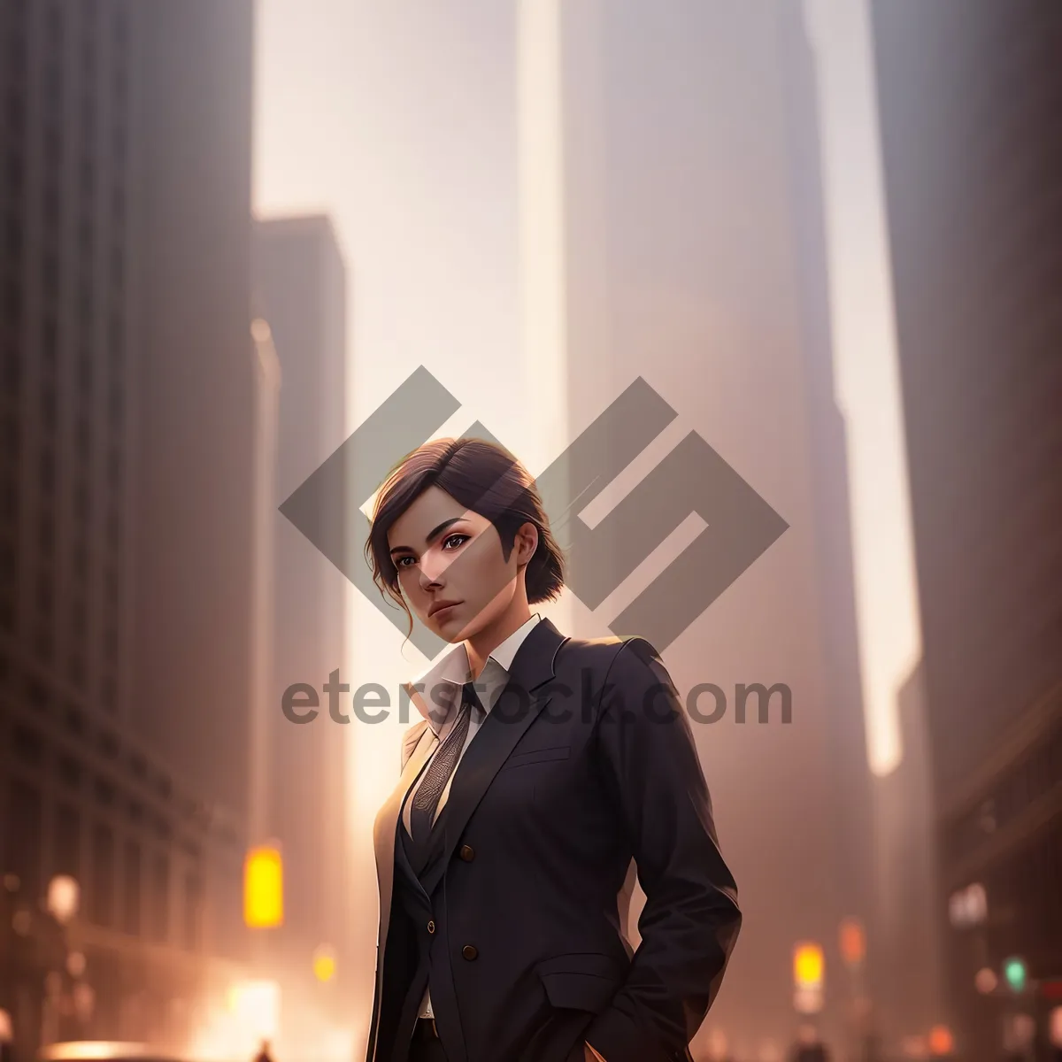 Picture of Successful Businesswoman in Professional Attire