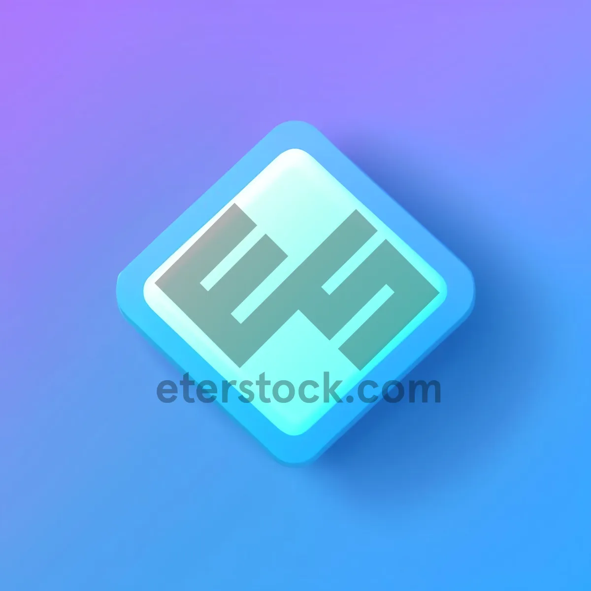 Picture of Modern glossy 3D button icon with key