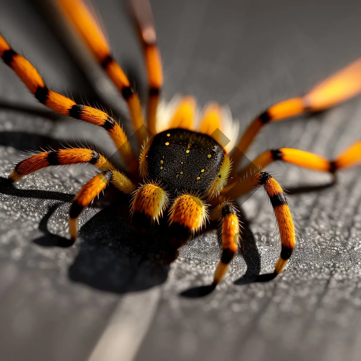 Picture of Yellow and Black Garden Spider - Close-up Wildlife Shot