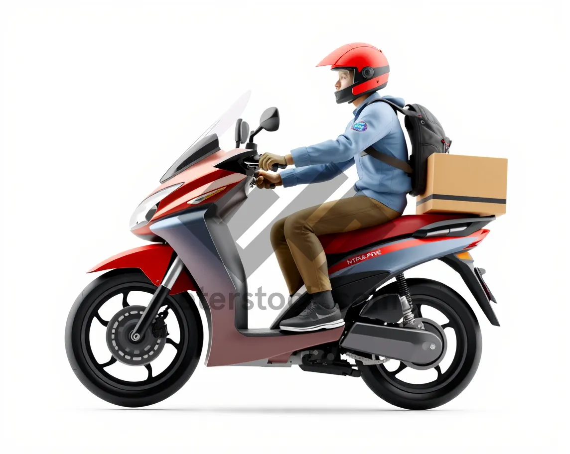 Picture of Speedy motorbike helmet for safe transportation