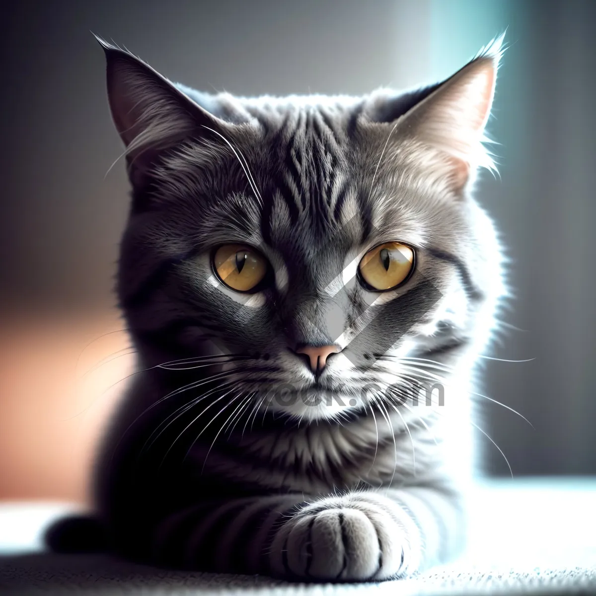 Picture of FurryTabbyKittenCuriousEyes