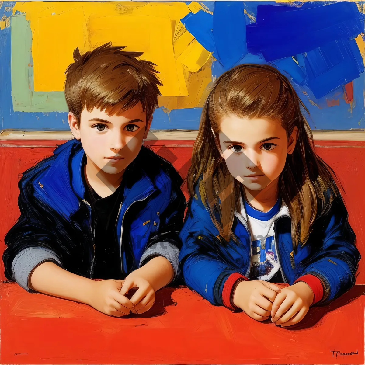 Picture of Smiling students embracing happiness in school.