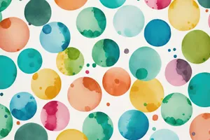 Colorful Polka Dot Orange and Yellow Circle Pattern