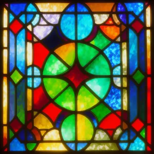 Vibrant Glass Mosaic Window Design