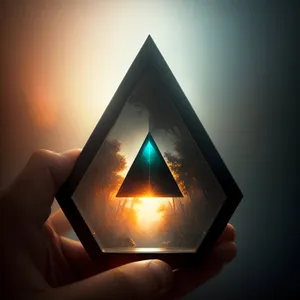 Laser Light Symbol: Dark Optical Device Icon