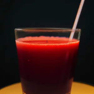 Fresh Fruit Tea with Ice and Straw