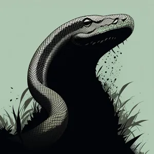 Wild Cobra: Venomous Serpent with Piercing Gaze