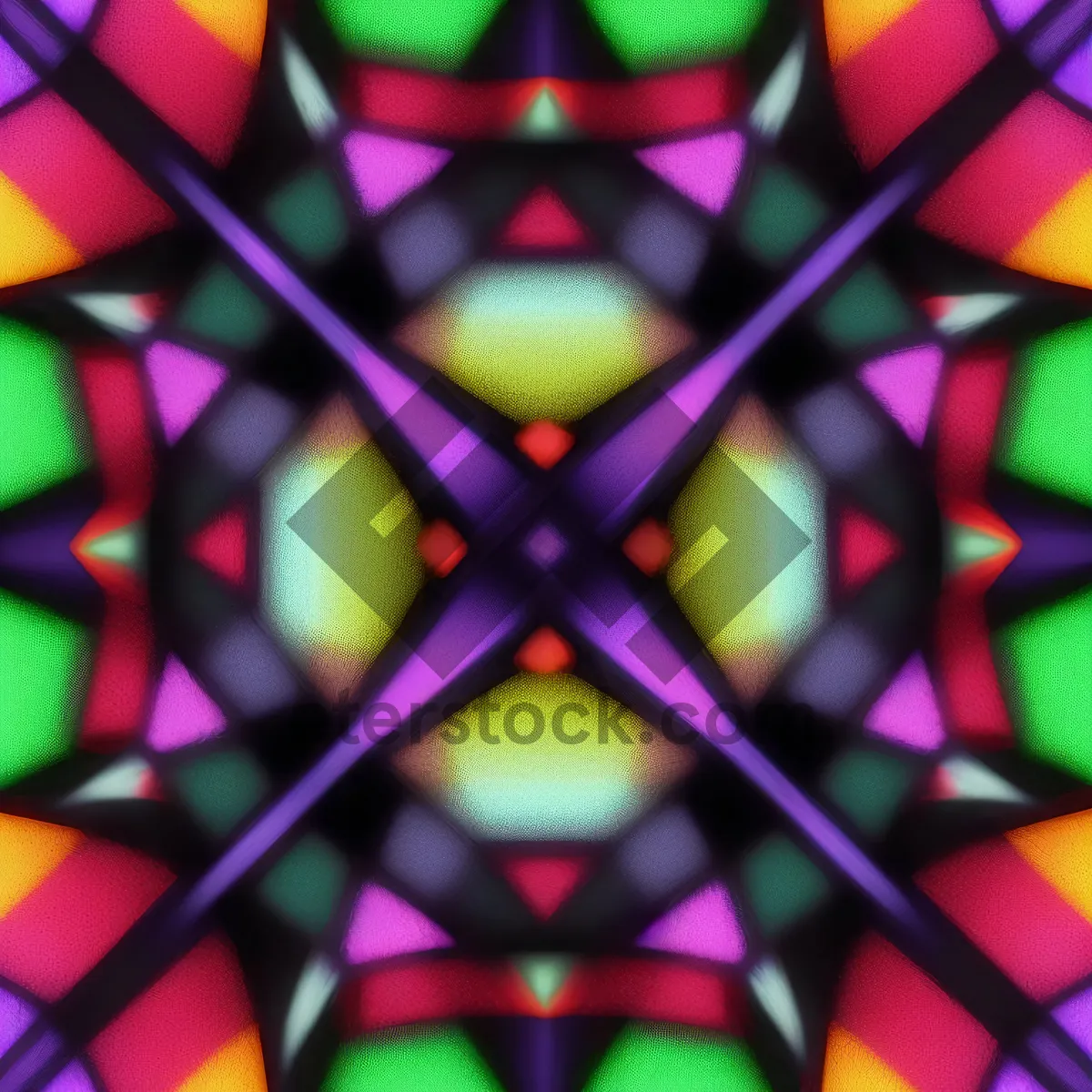 Picture of Colorful Geometric Mosaic: Futuristic Abstract Graphic Wallpaper