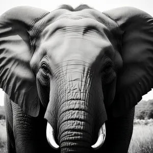 Majestic Bull Elephant in South African National Park