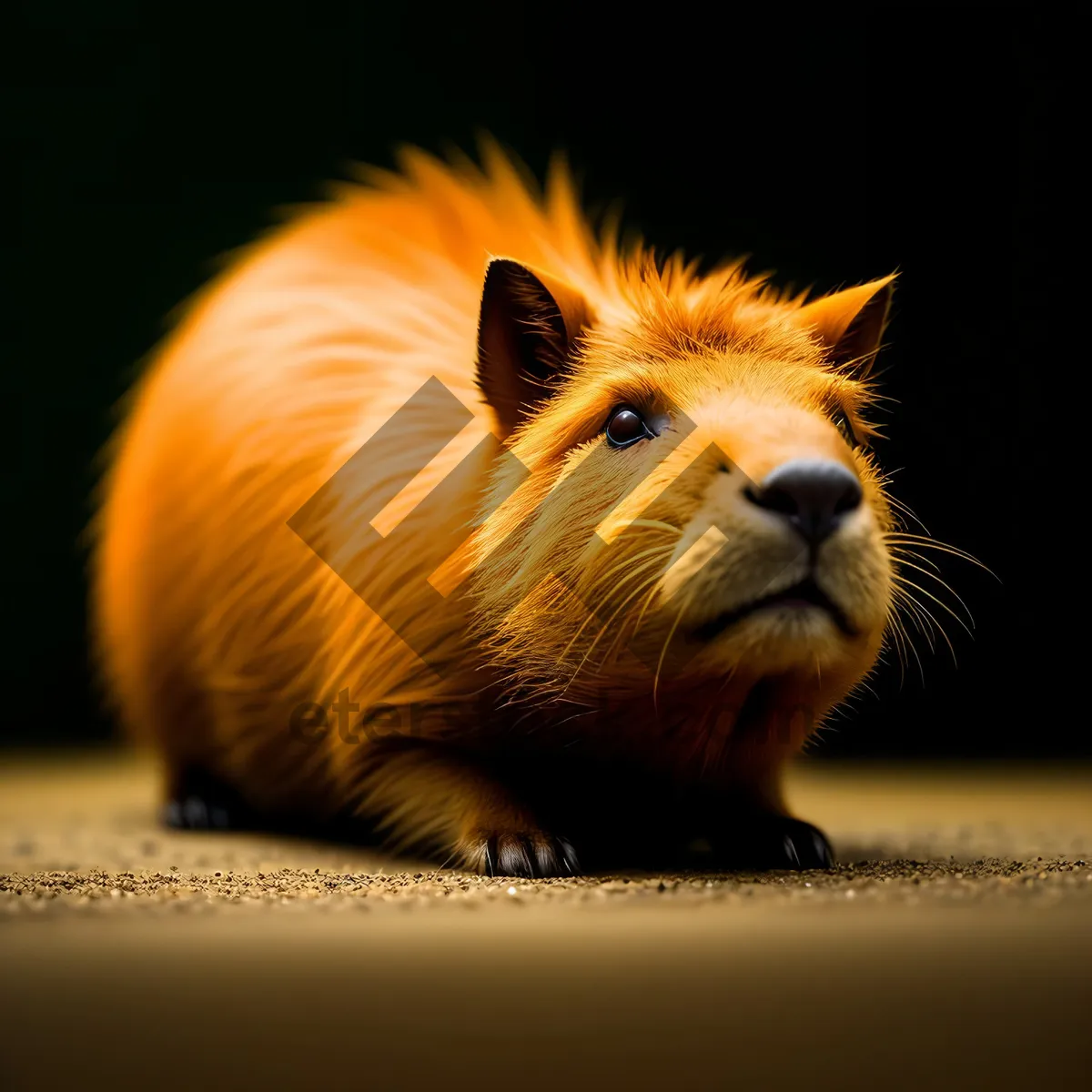 Picture of Furry Friend: Adorable Brown Guinea Pig Portrait