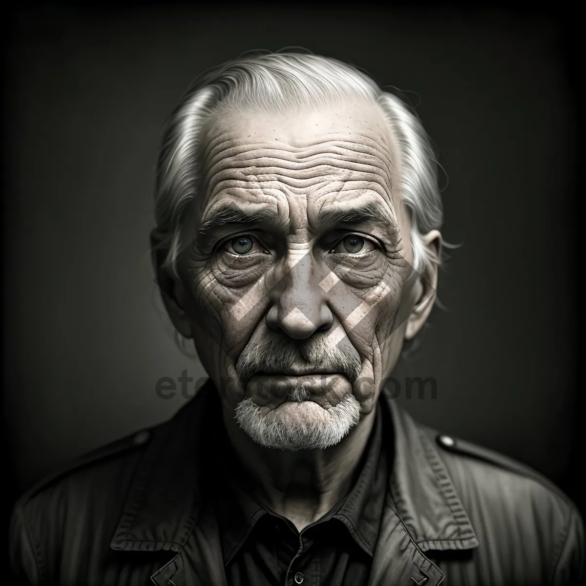 Picture of Serious Elderly Gentleman with Glasses