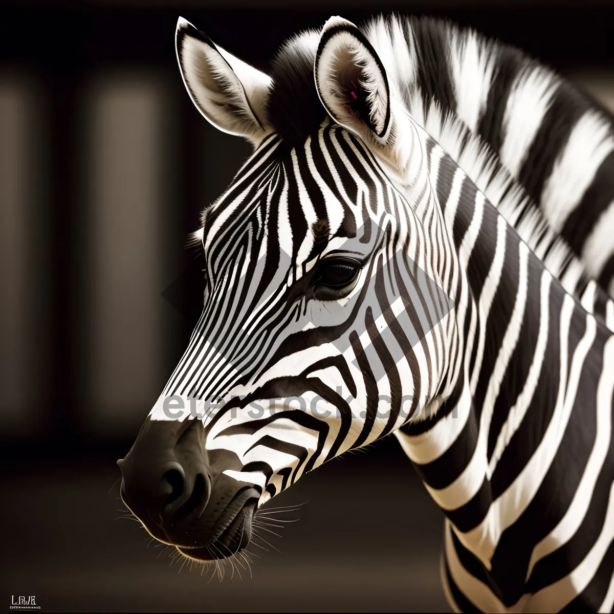 Picture of Striped Equine Beauty in the African Wilderness