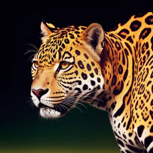 Jaguar: Striped Predator Amidst Grassland