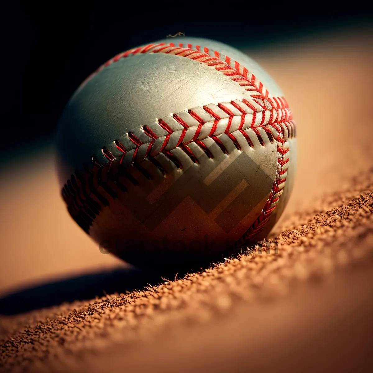 Picture of Baseball Glove on Grassy Field