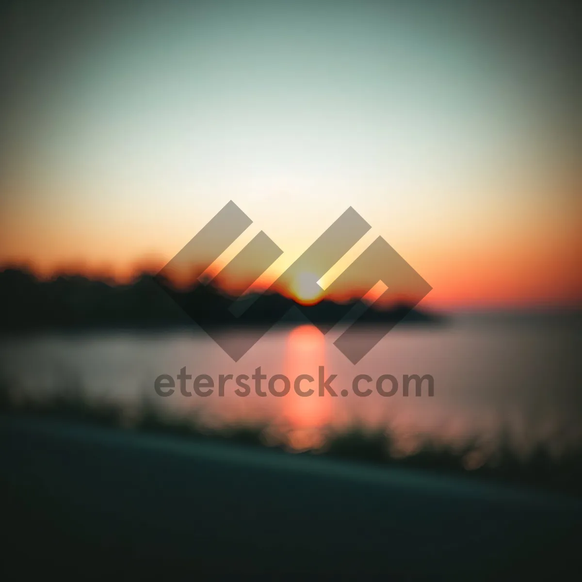 Picture of Vibrant Sunset Sky Over Serene Seascape