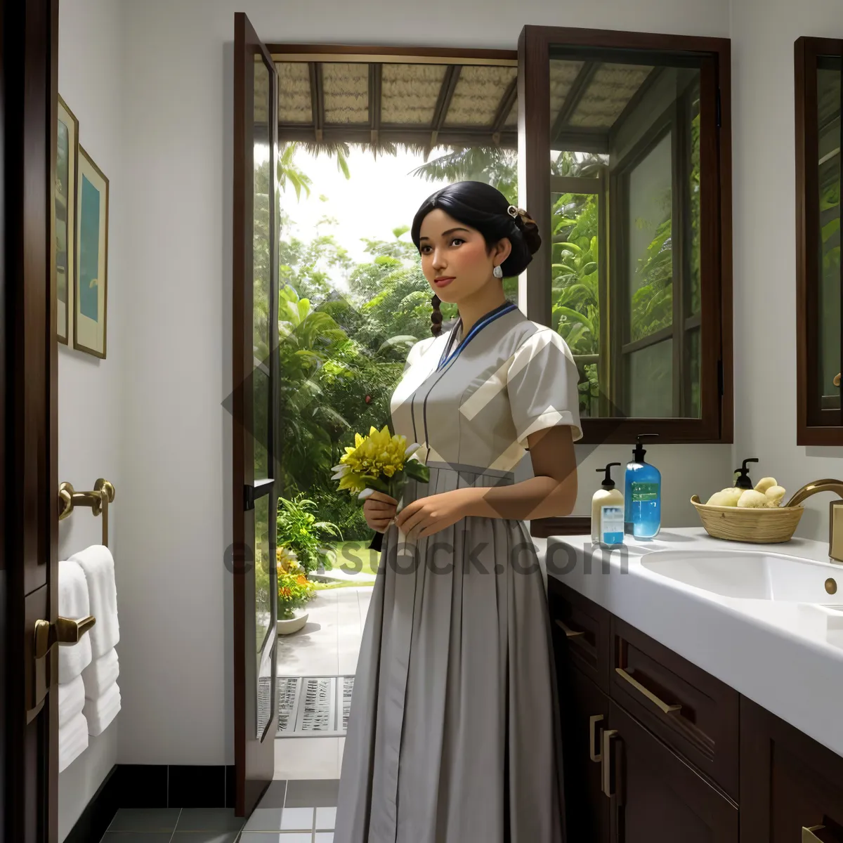 Picture of Smiling Business Team Meeting in Office.