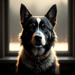 Adorable Border Collie Shepherd Dog Portrait