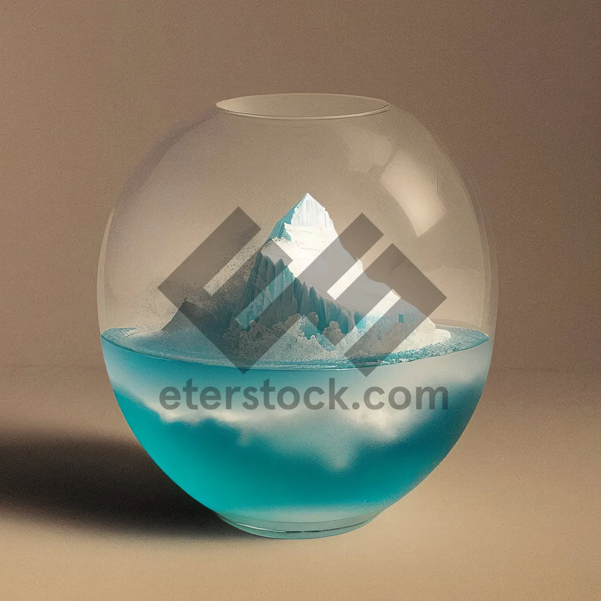 Picture of Global Glass Mixing Bowl with Earth Design