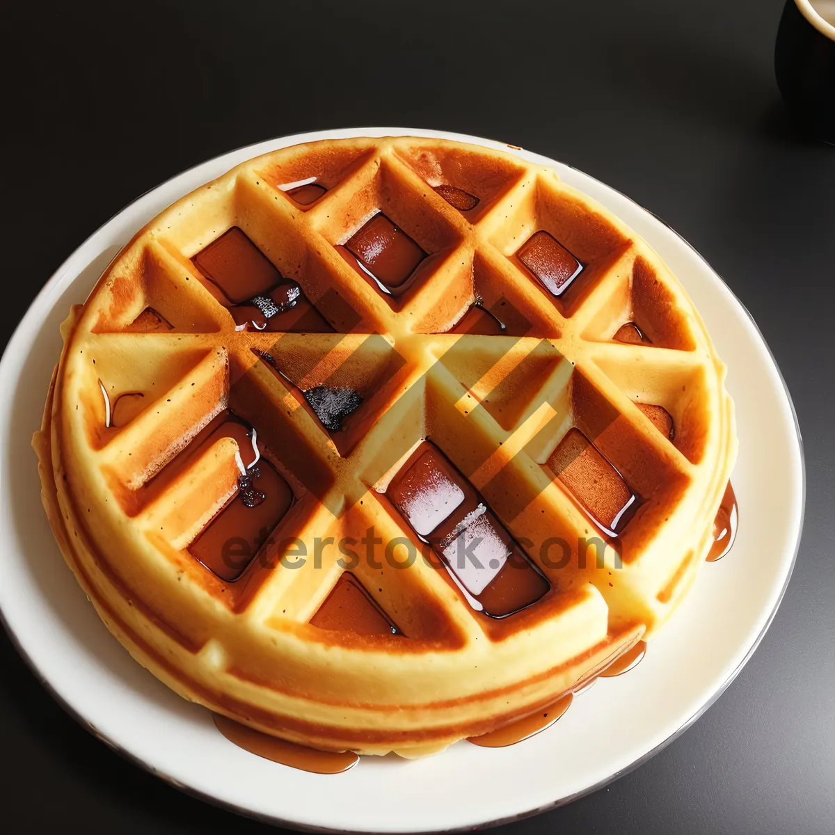 Picture of Delicious Pretzel Breakfast on Plate - Sweet Baked Good