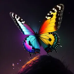 Colorful Butterfly Wings in Summer Garden