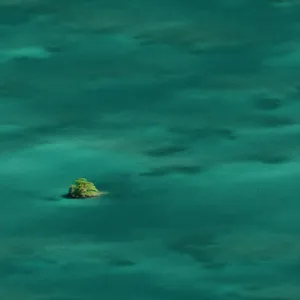 Underwater Adventure: Tropical Sea Turtle Swimming in Ocean
