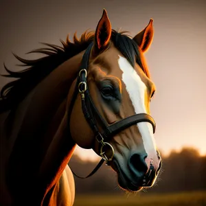 Graceful Stallion Captured in Majestic Portrait
