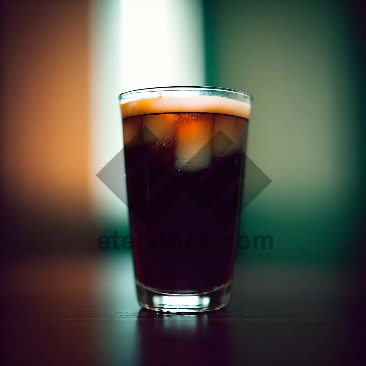 Picture of Golden Amber Beer in Frosted Glass Mug