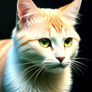 Adorable feline with mesmerizing eyes and fluffy fur.