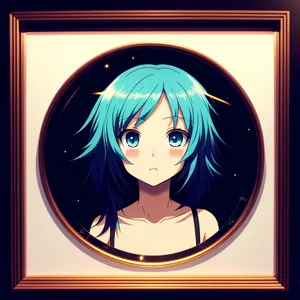 Colorful Cartoon Person on Artistic Background
