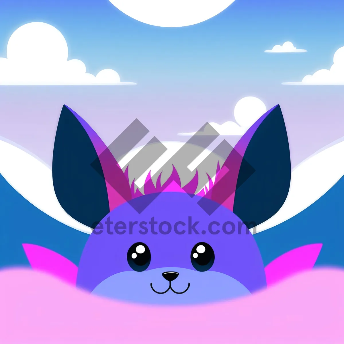 Picture of Cute Caribou Bunny Cartoon Icon