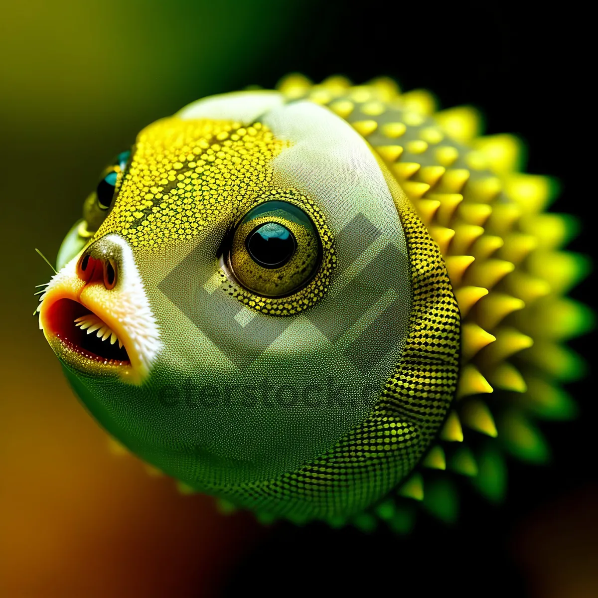 Picture of Vibrant-eyed Tropical Chameleon in Yellow