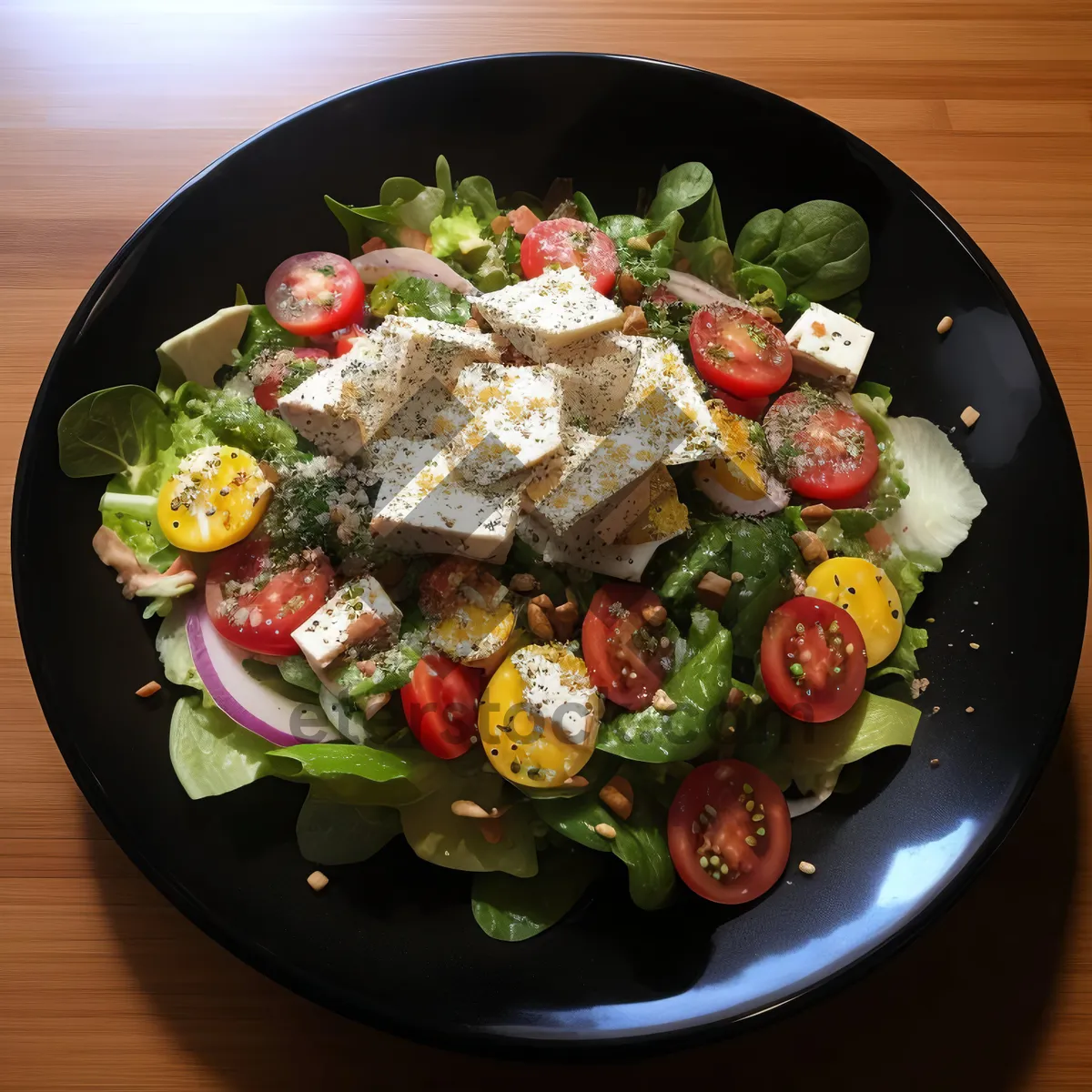 Picture of Delicious Chicken Salad with Tangy Vinaigrette Dressing