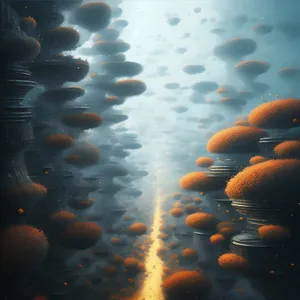 Colorful Invertebrates in Underwater Light Show