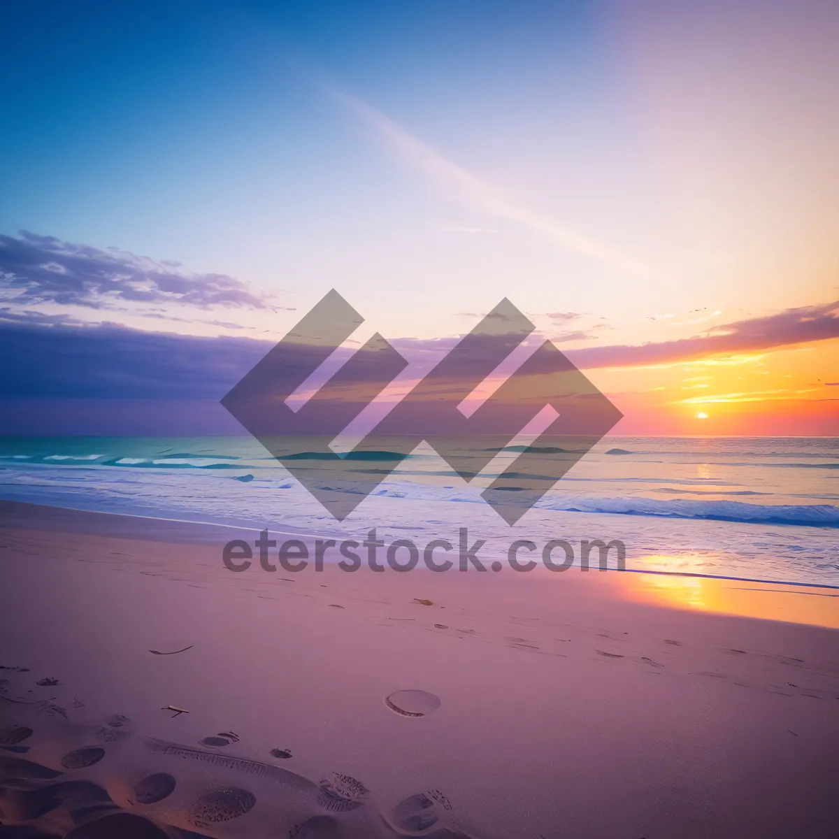 Picture of Serene Sunset over Tropical Beach