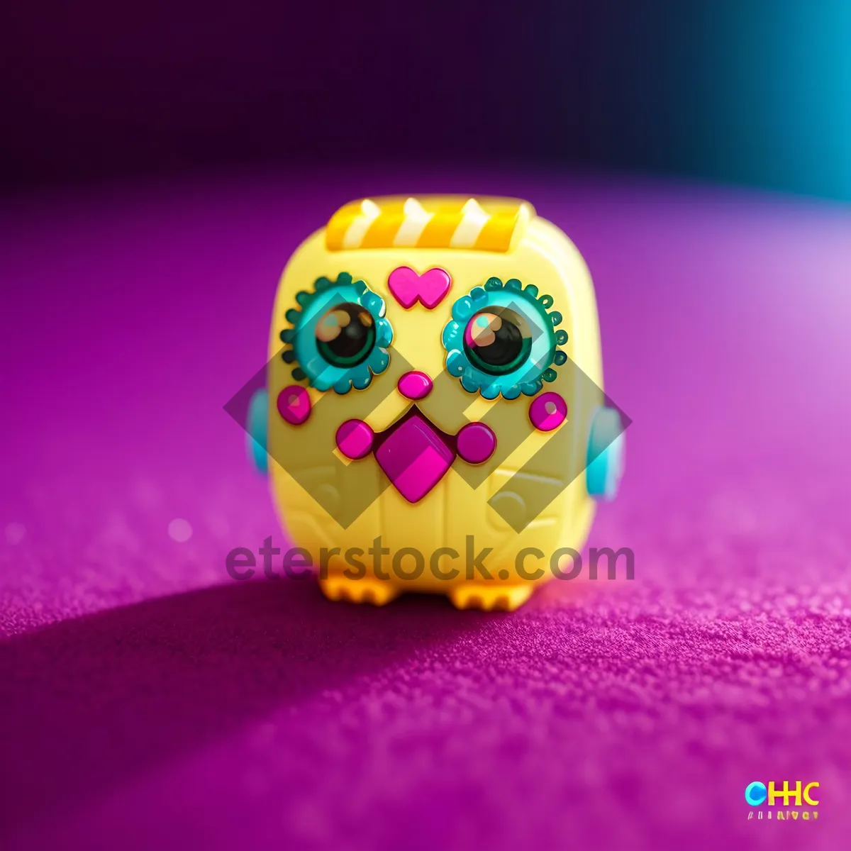 Picture of Colorful Bangle Piggy Bank Symbol with Yellow Ball