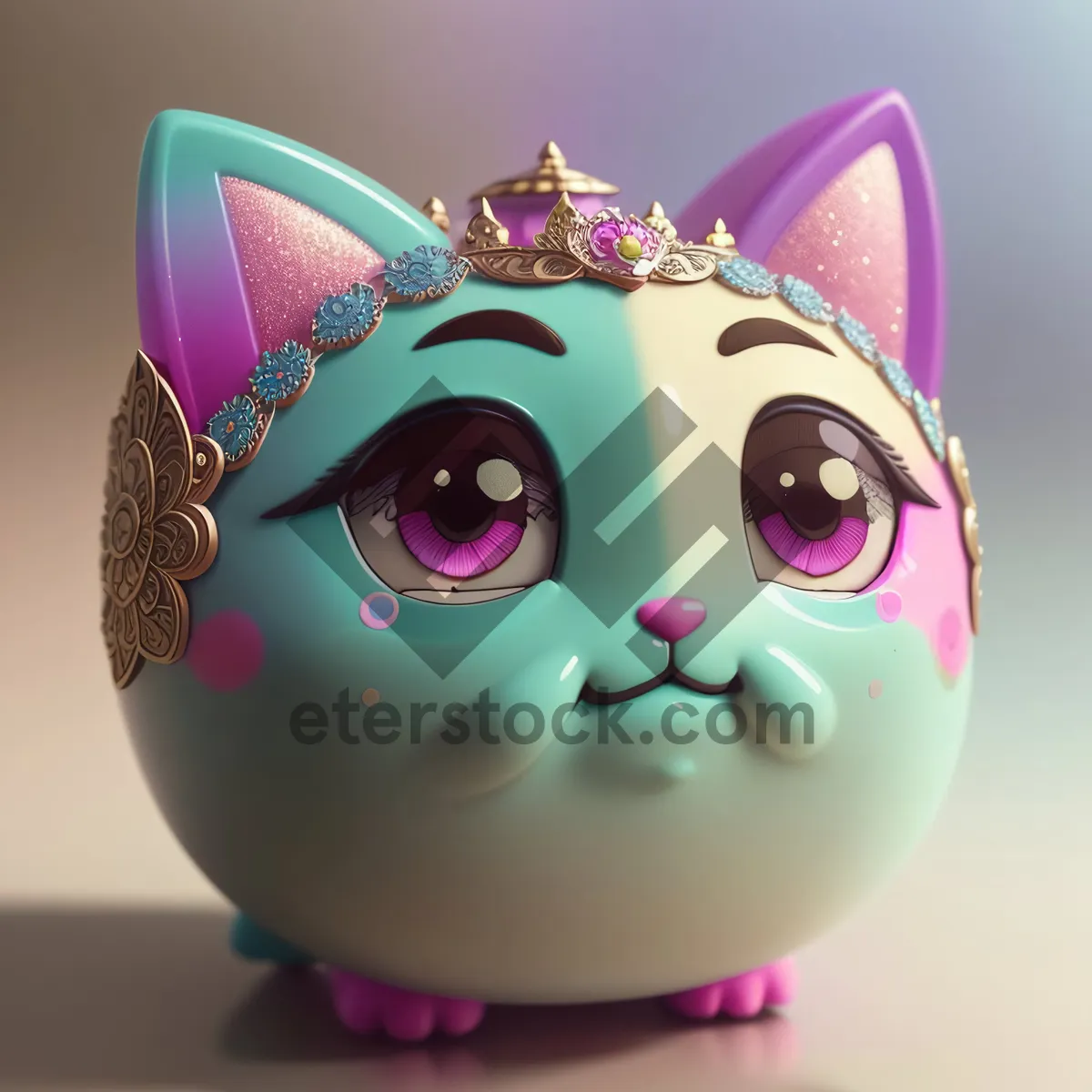 Picture of Pink Piggy Bank Overflowing with Savings