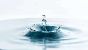 Fresh Water Splash Close-Up with Colorful Waves