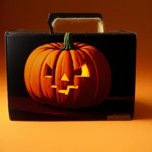 Spooky Pumpkin Lantern illuminating the Night