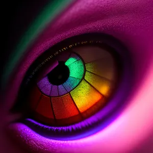 Fractal Light: Colorful Eyebrow Art