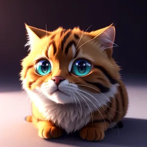 Adorable Striped Kitty with Curious Whiskers