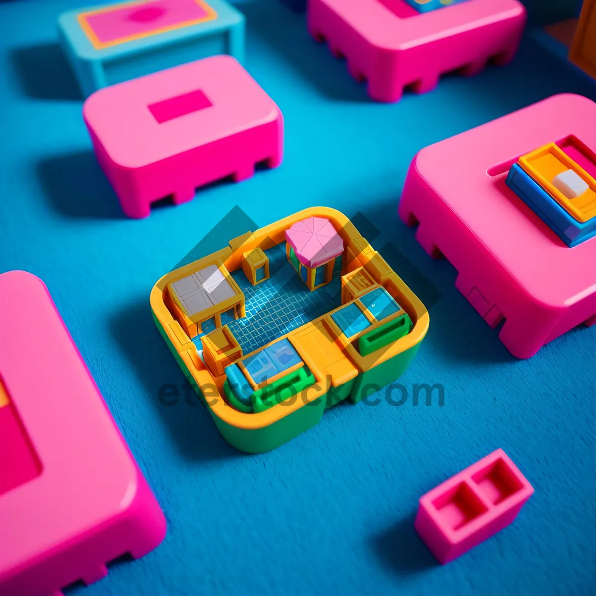 Picture of Rubber Eraser Cube - Playful Icon for Business.