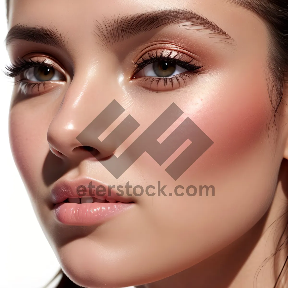 Picture of Beautiful Makeup Portrait: Attractive Model with Gorgeous Eyes
