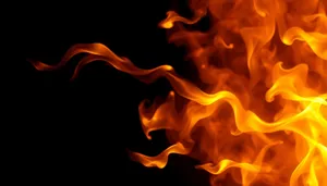 Fiery Blaze Design in Warm Orange and Yellow