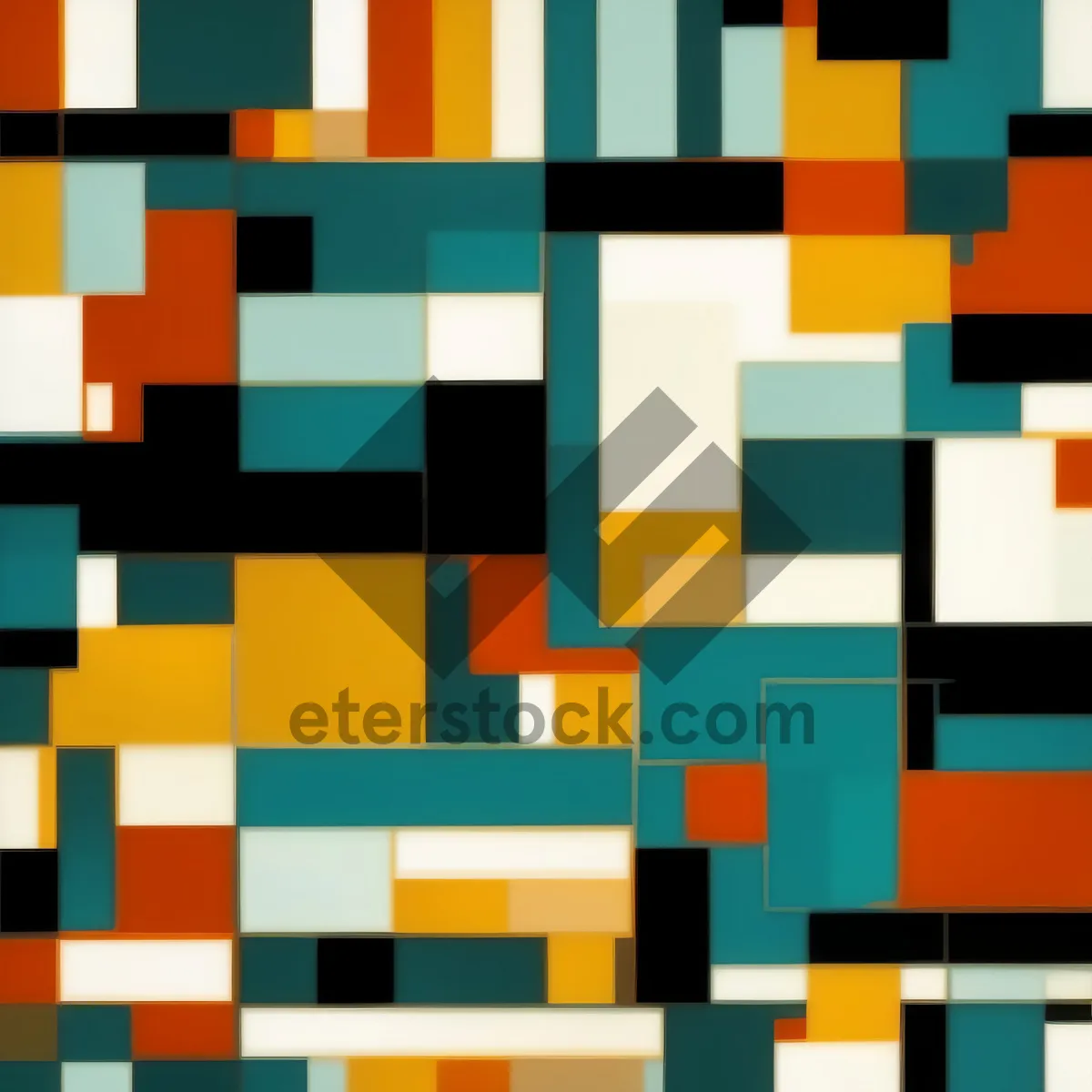 Picture of Modern Colorful Geometric Mosaic Pattern Texture Design