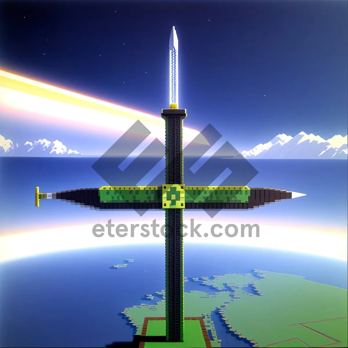 Picture of Solar Wind Tower at Sunset