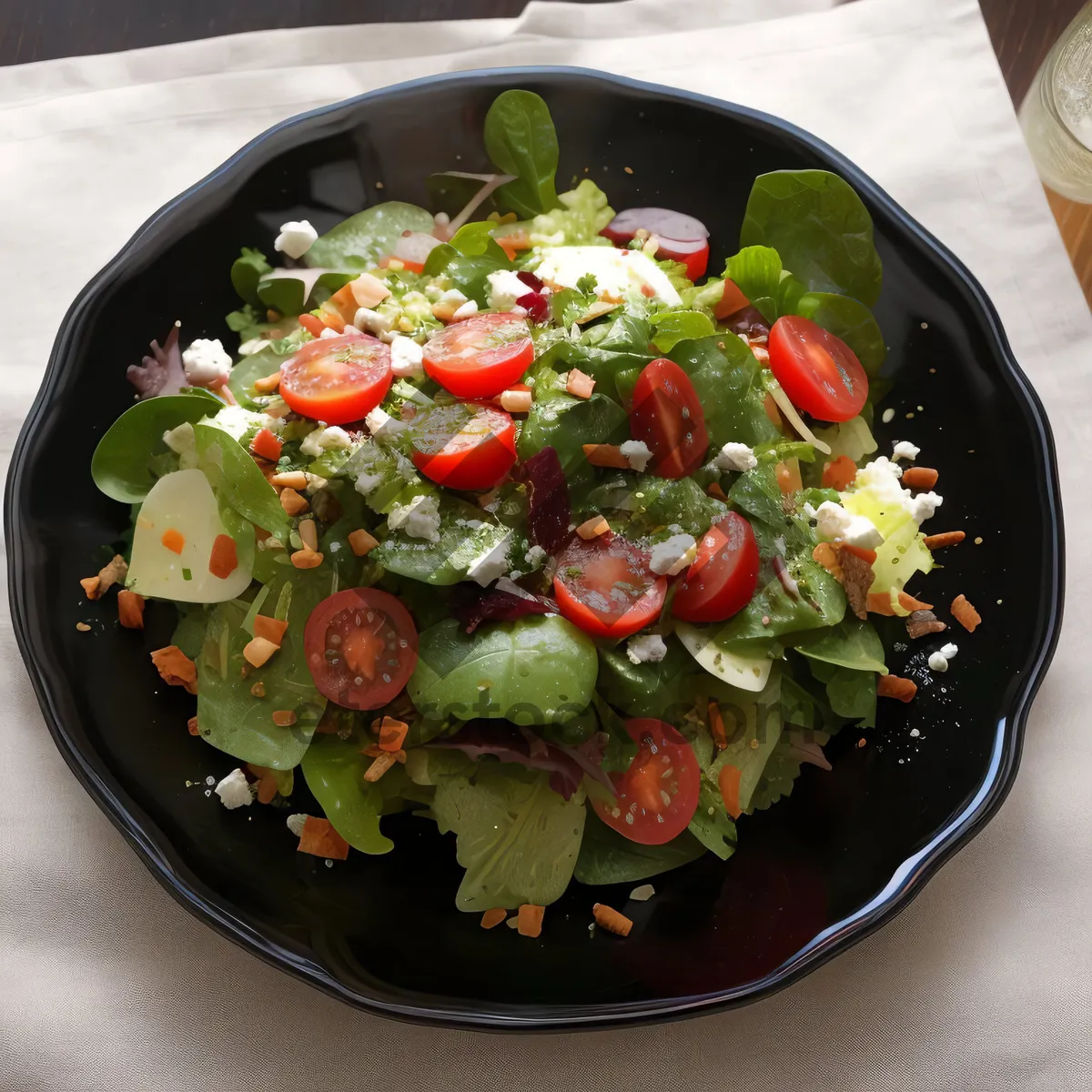 Picture of Fresh Plate of Grilled Vegetable Salad with Cheese